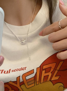 韩国小众高级设计感豆毛衣链