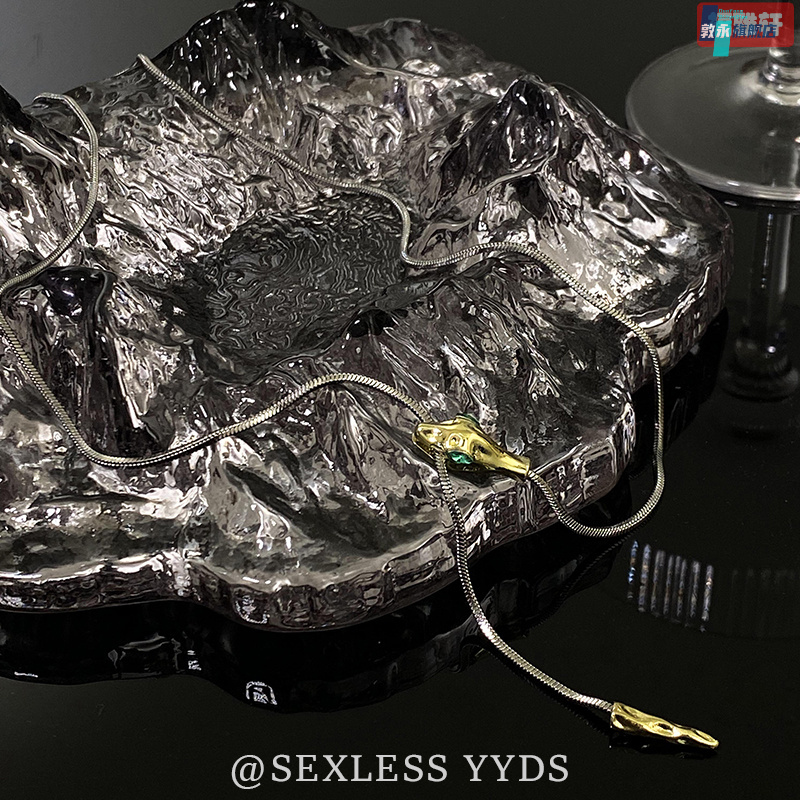 太勾人了！抽拉式灵蛇项链女生小众设计高级感锁骨链男款个性独特 - 图1