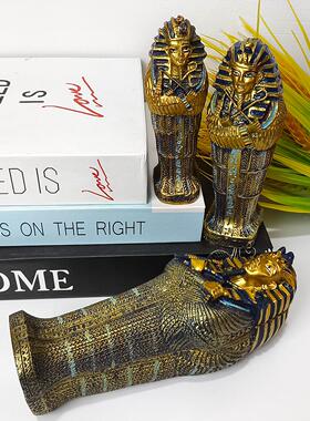 热销木乃伊手办金字塔装饰品摆件埃及法老旅游纪念品棺材工艺品