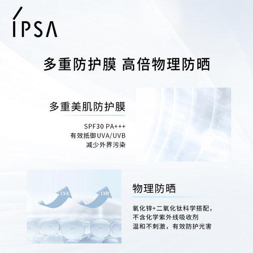 【618狂欢】IPSA茵芙莎舒缓面部防晒 温和敏肌适用物理防晒 - 图1