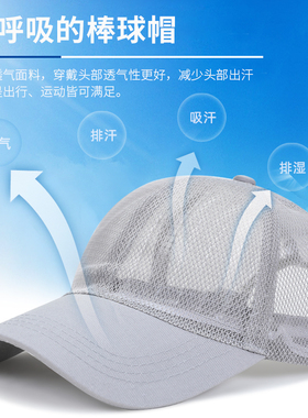 帽子男大号棒球62cm遮阳眼网