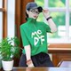 ຢືນຄໍບາງໆ pullover ຝ້າຍບໍລິສຸດຂອງແມ່ຍິງ ins ແຂນເຄິ່ງ