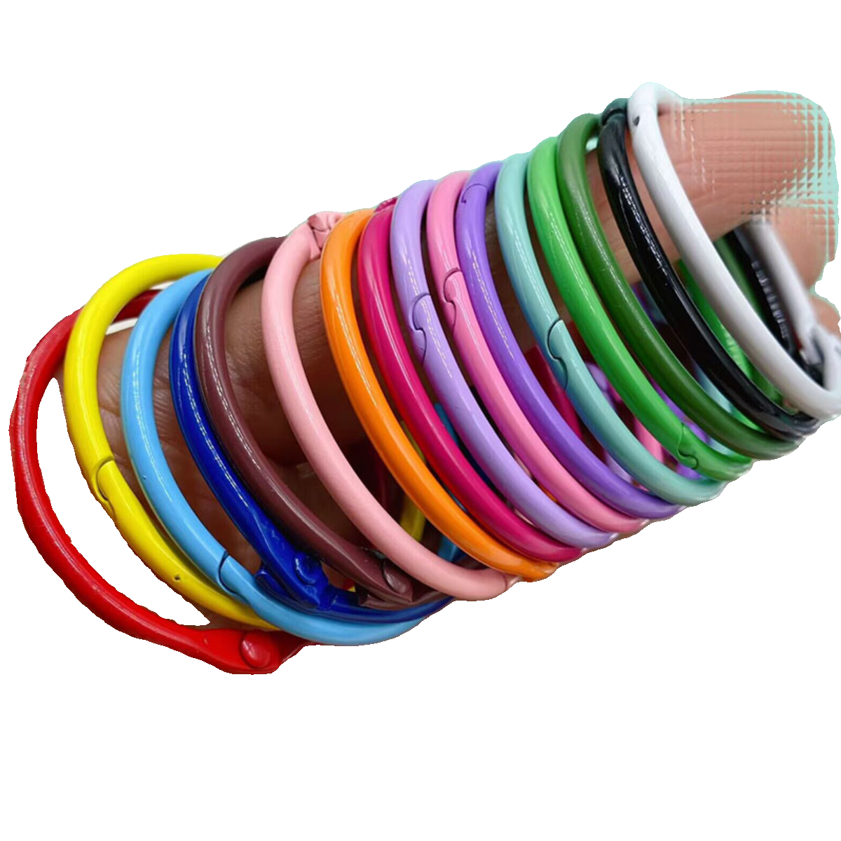 43mm书圈环卡扣环大号活扣环diy饰品配件彩色金属钥匙扣包弹簧圈 - 图3