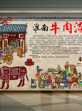 牛肉汤广告贴纸海报壁画贴纸海报