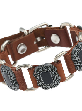 欧美手镯牛皮手链时尚男