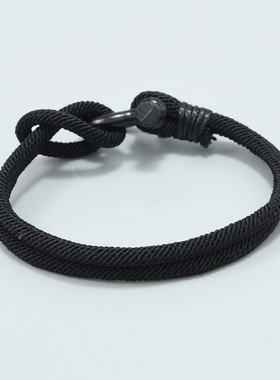 简约轻奢编织手链U型扣男女通用