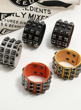 欧美手环手链皮革朋克