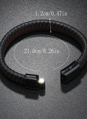 创意简约复古编织多层手镯欧美外贸街头男士饰品跨境新款皮革手链