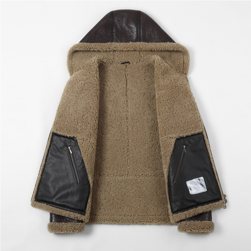 新连帽皮毛一体男皮衣夹克原生态外套真皮衣皮草羊毛羊羔毛羊剪绒,淘宝优惠券,粉丝福利购,淘宝优惠卷