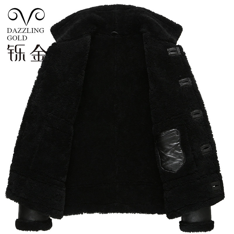 冬季原生态皮毛一体男皮衣真皮b3飞行服外套中长款羊毛羊羔毛皮草,淘宝优惠券,粉丝福利购,淘宝优惠卷