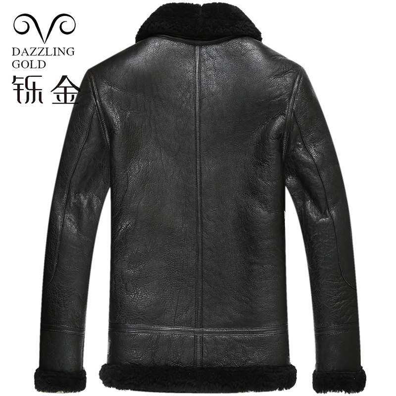 冬季原生态皮毛一体男皮衣真皮b3飞行服外套中长款羊毛羊羔毛皮草,淘宝优惠券,粉丝福利购,淘宝优惠卷