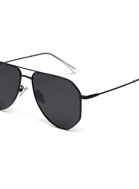 金属大框时髦不规则偏光太阳镜