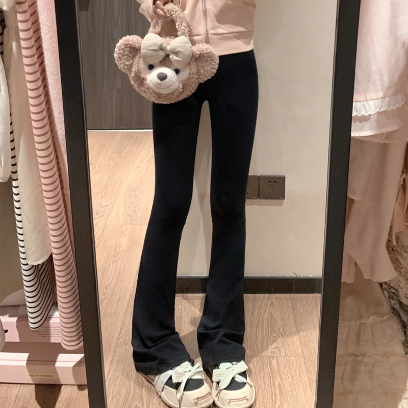 微喇鲨鱼裤女外穿2025新款春秋高腰收腹提臀显瘦马蹄瑜伽喇叭裤子