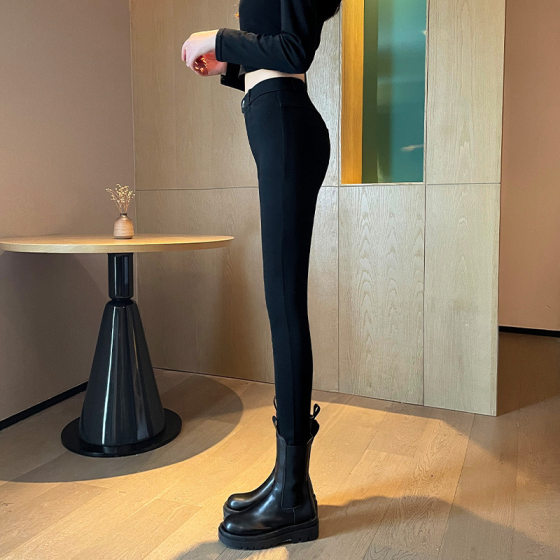 Little black pants women's magic pencil pants small feet plus velvet thin style