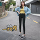 Wear versatile outside to make you look slimming in one second classic black pants