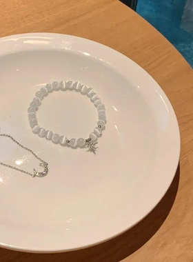 珍珠手链女设计感情侣手串手饰品