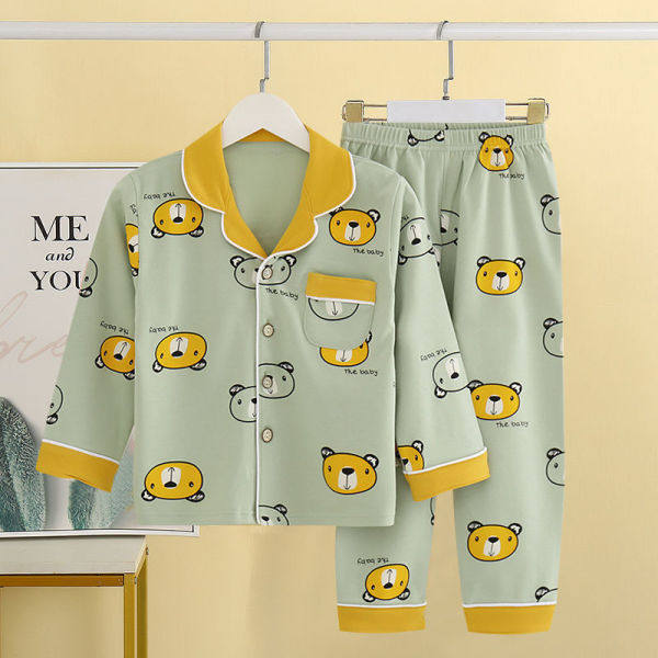 100%纯棉儿童睡衣男女童春秋全棉家居服柔软舒适空调服保暖睡衣套,淘宝优惠券,粉丝福利购,淘宝优惠卷