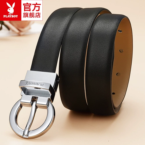 Playboy, Tide, ремень для отдыха, черные джинсы, из натуральной кожи