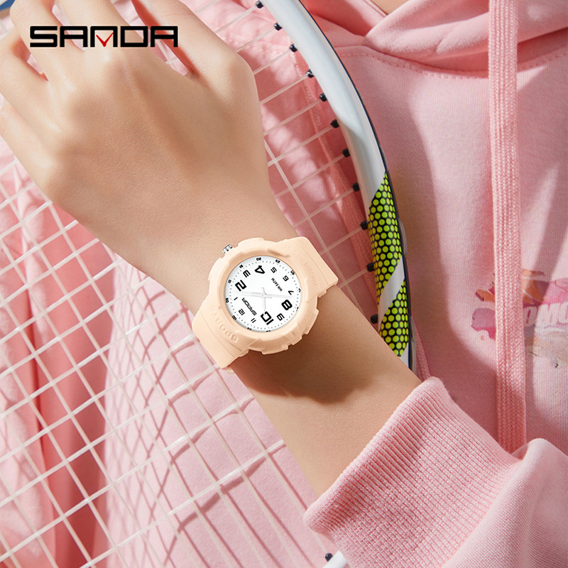 三达新款女生中高考考试户外运动指针圆盘初高中学生个性石英腕表,淘宝优惠券,粉丝福利购,淘宝优惠卷