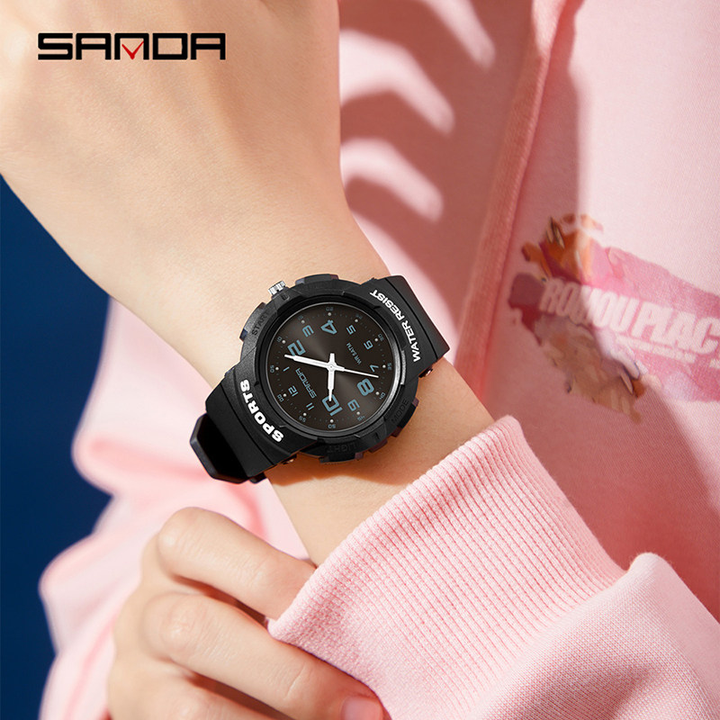 三达新款女生中高考考试户外运动指针圆盘初高中学生个性石英腕表,淘宝优惠券,粉丝福利购,淘宝优惠卷