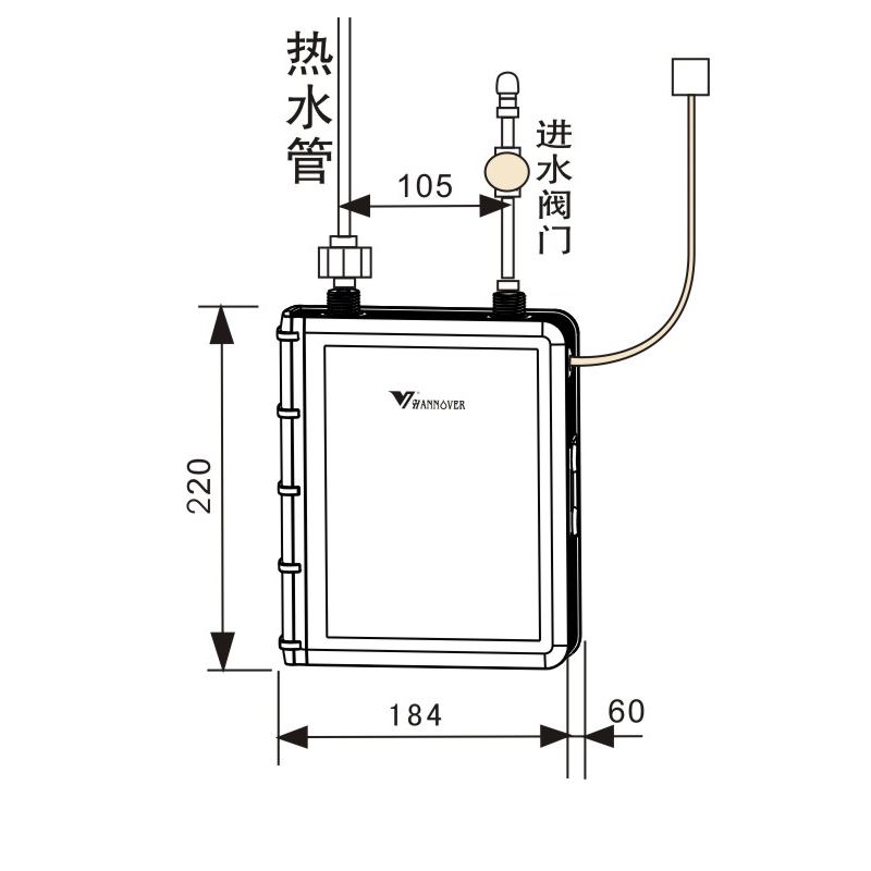 汉诺威GD8小厨宝家用小型暖水宝厨房即热式洗碗热水器速热水宝 - 图1