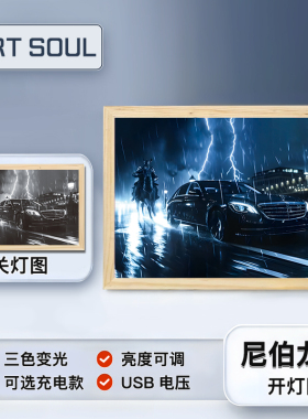 龙族雨夜高架桥迈巴赫灯光画