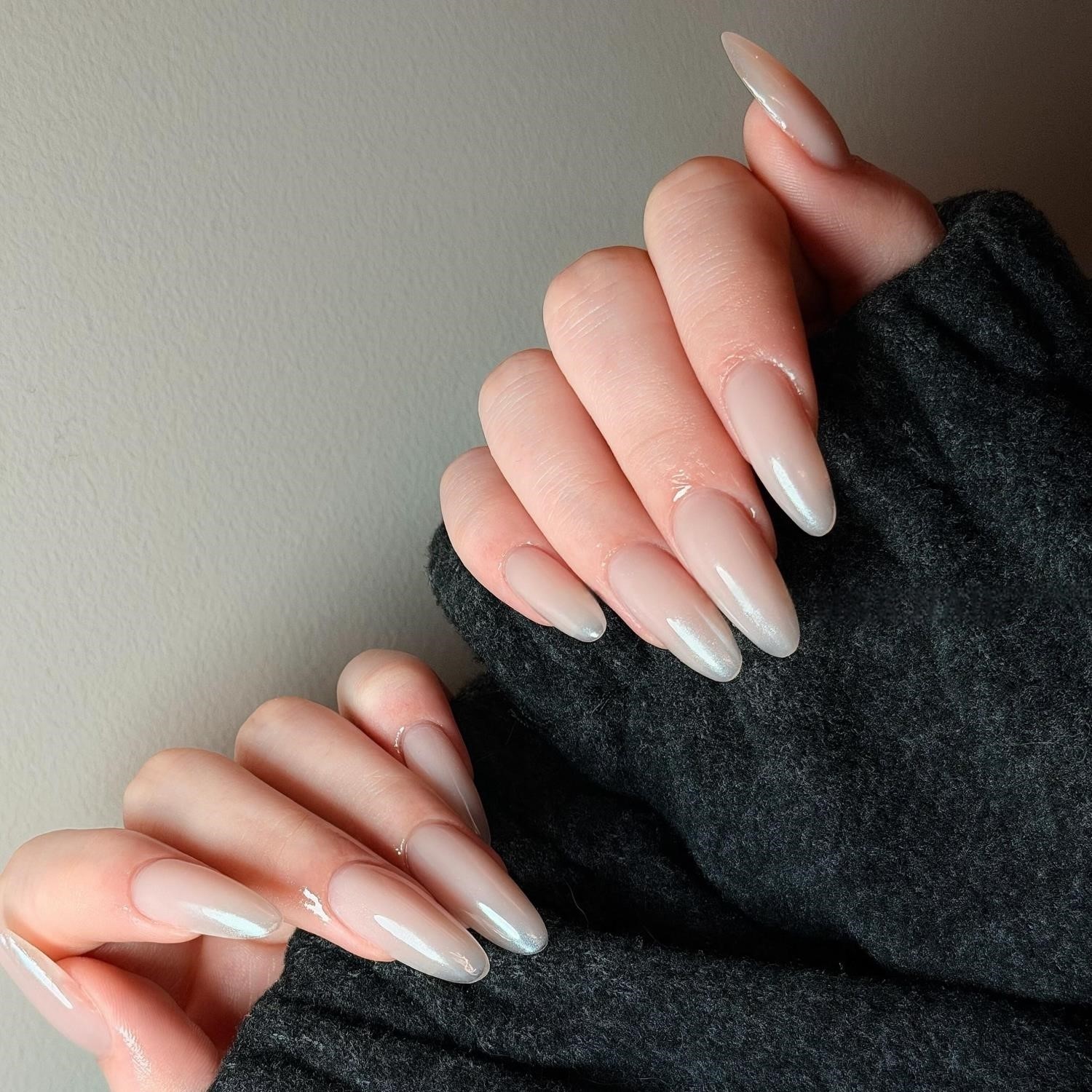 欧美手工穿戴甲简约乳白色高级感中长款包邮小红书假指甲贴片显白,淘宝优惠券,粉丝福利购,淘宝优惠卷