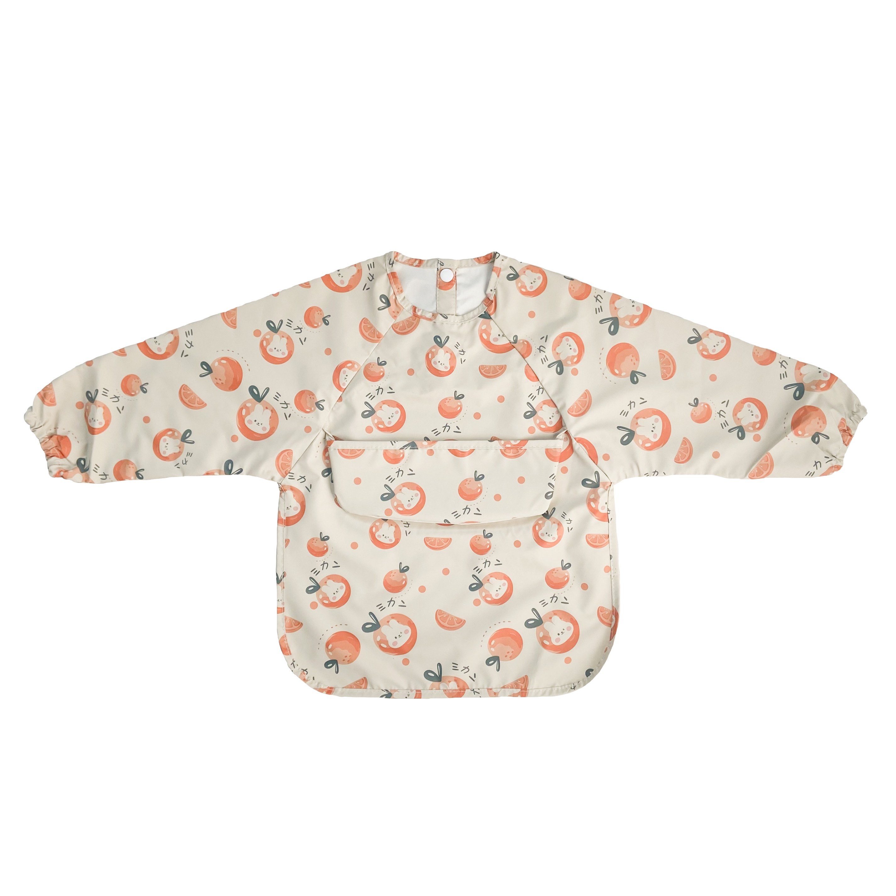 新色△日系儿童超柔兜防水罩衣长袖环保PU反穿衣宝宝吃饭围兜出口,淘宝优惠券,粉丝福利购,淘宝优惠卷