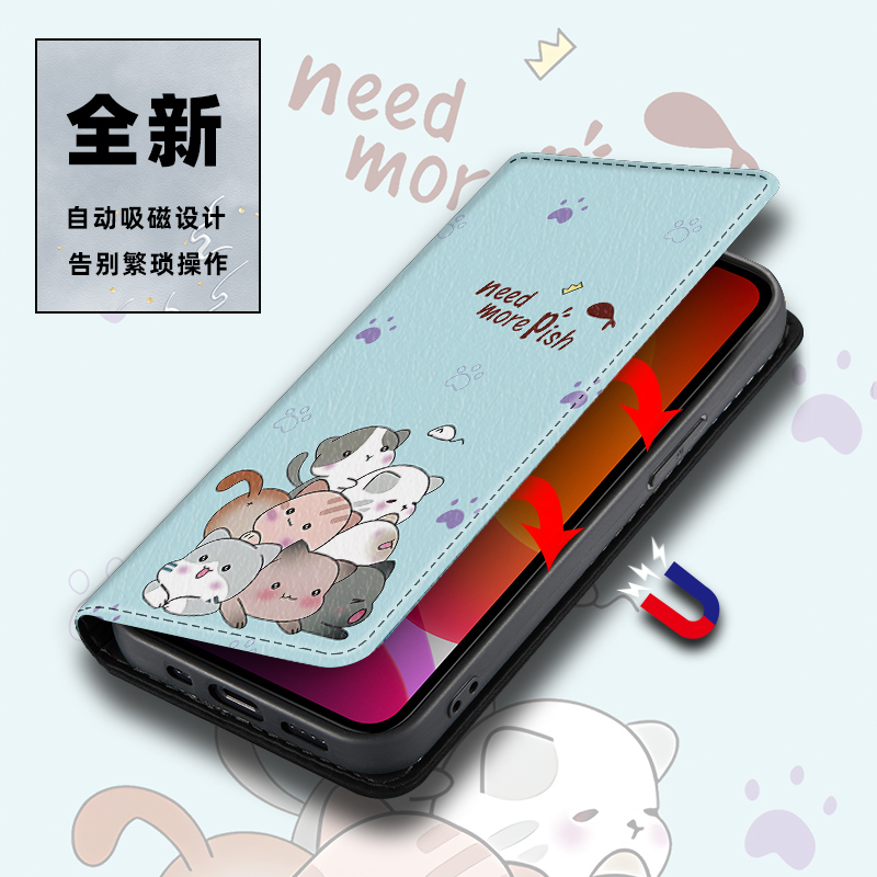 翻盖皮套适用三星note20ultra手机壳note10+防摔10lite保护套9软壳8卡通5/c9/c8/c7/c5/pro - 图1