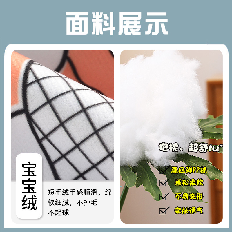 Wdiy人偶猫咪抱枕定制无白边玩偶无描边臭猫送朋友礼物自定义照片 - 图1