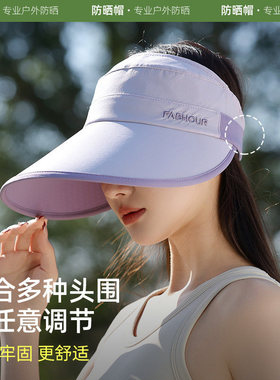 骑车风吹不掉的防晒帽子大帽檐不挡视线太阳帽骑车专用2026新款M