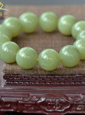 悦目若羌黄口料和田玉手链男款