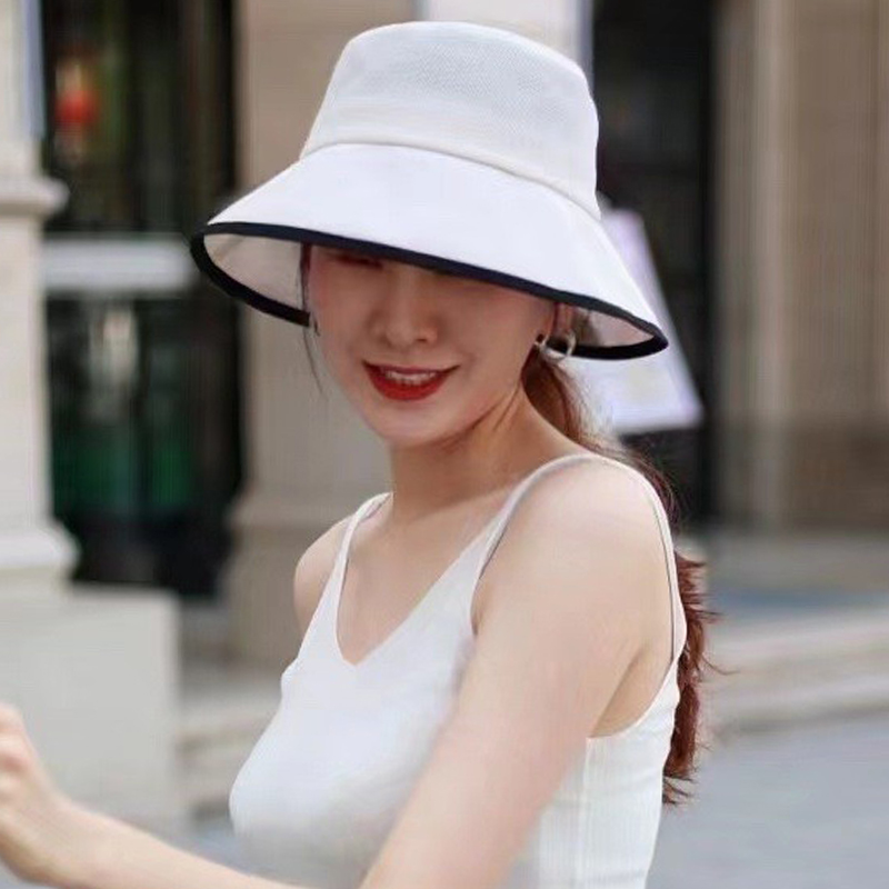 春夏新款日本和纸防晒帽子女夏季防紫外线太阳帽遮阳帽渔夫帽薄款