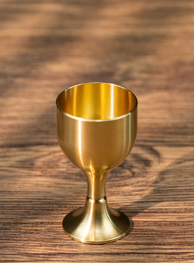 黄铜简约供台小酒杯百福高脚酒杯