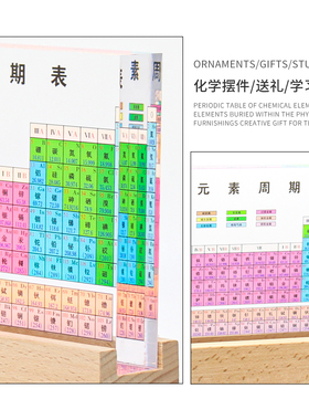 初中高中粉色印刷化学元素周期表元素毕业生日礼物12岁男女生摆件