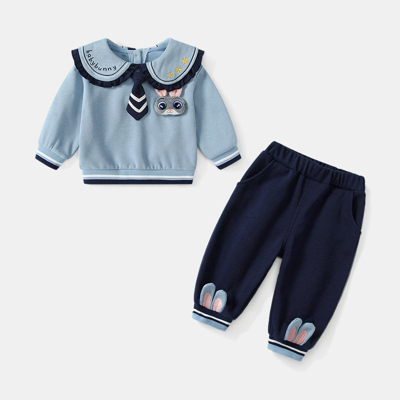 撤柜专区秋兔子警官儿童套装女两件套学院风卫衣一岁宝宝衣服套装,淘宝优惠券,粉丝福利购,淘宝优惠卷