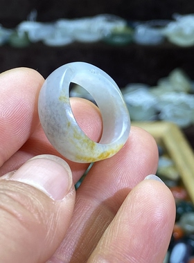 和田玉青花籽料卡17满皮洒金皮随型戒指复古风文玩珠串跑圈挂饰