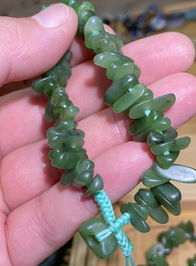 和田玉碧玉苹果绿随型小扣子葡萄藤手编绳手链复古风藏式手串挂饰