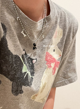 简约百搭小狗吊坠项链