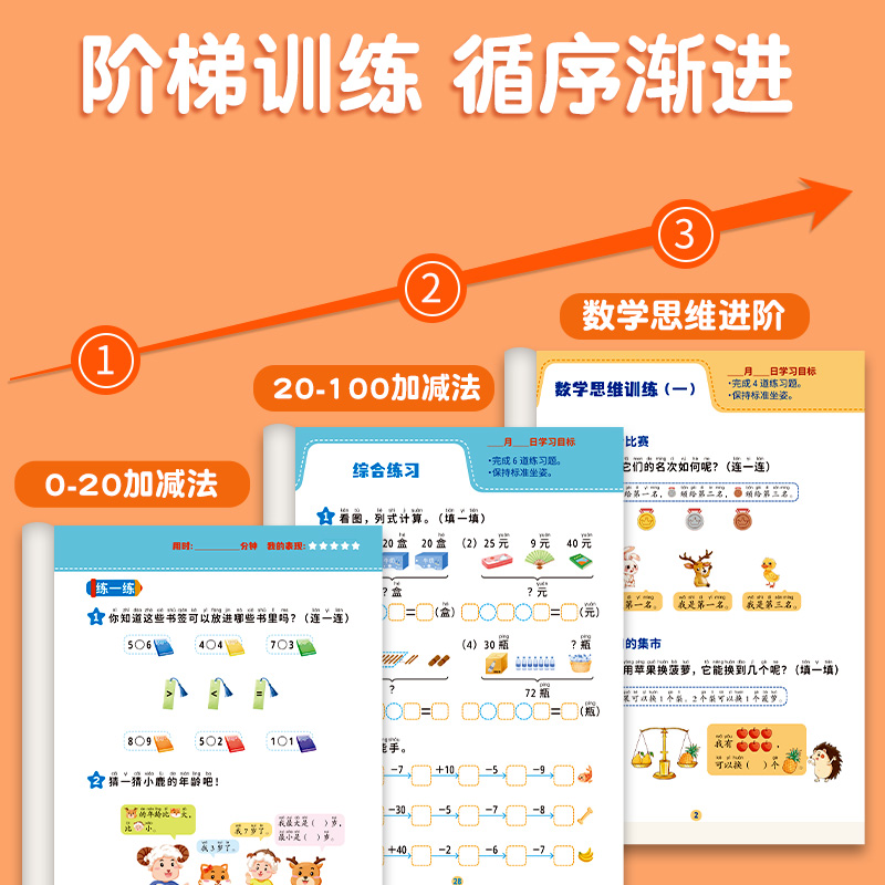 斗半匠幼小衔接教材全套一日一练数学练习题英语拼音词语每日一练字帖幼儿园大班学前班幼升小专项训练一年级破十法凑十法练习册 - 图0