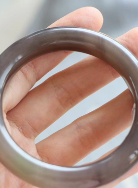 保真和田玉手镯55圈口证书32701902和田玉葡萄紫飘翠色 青海料