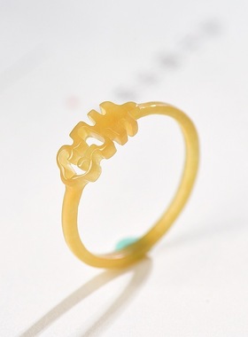 保真天然无优化和田玉指环戒圈17毫米24112821雕工戒15号13号14号