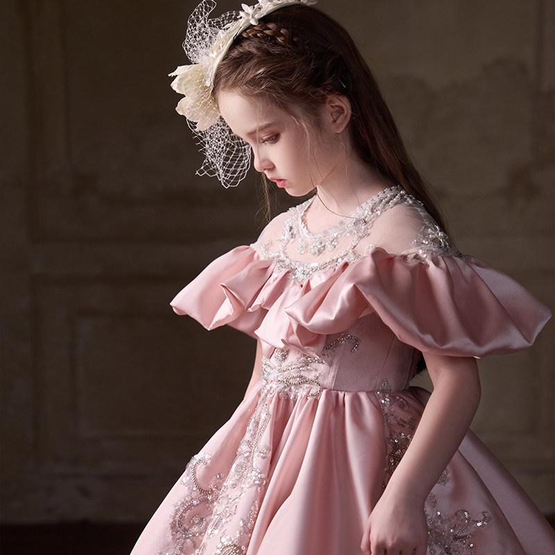 可乐城轻奢女童礼服高端定制公主裙生日小主持模特走秀钢琴演出服,淘宝优惠券,粉丝福利购,淘宝优惠卷