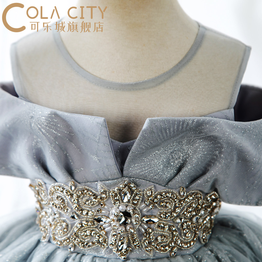 女孩洋气礼服公主裙女童蓬蓬纱短裙儿童宝宝生日婚纱小伴娘主持服,淘宝优惠券,粉丝福利购,淘宝优惠卷