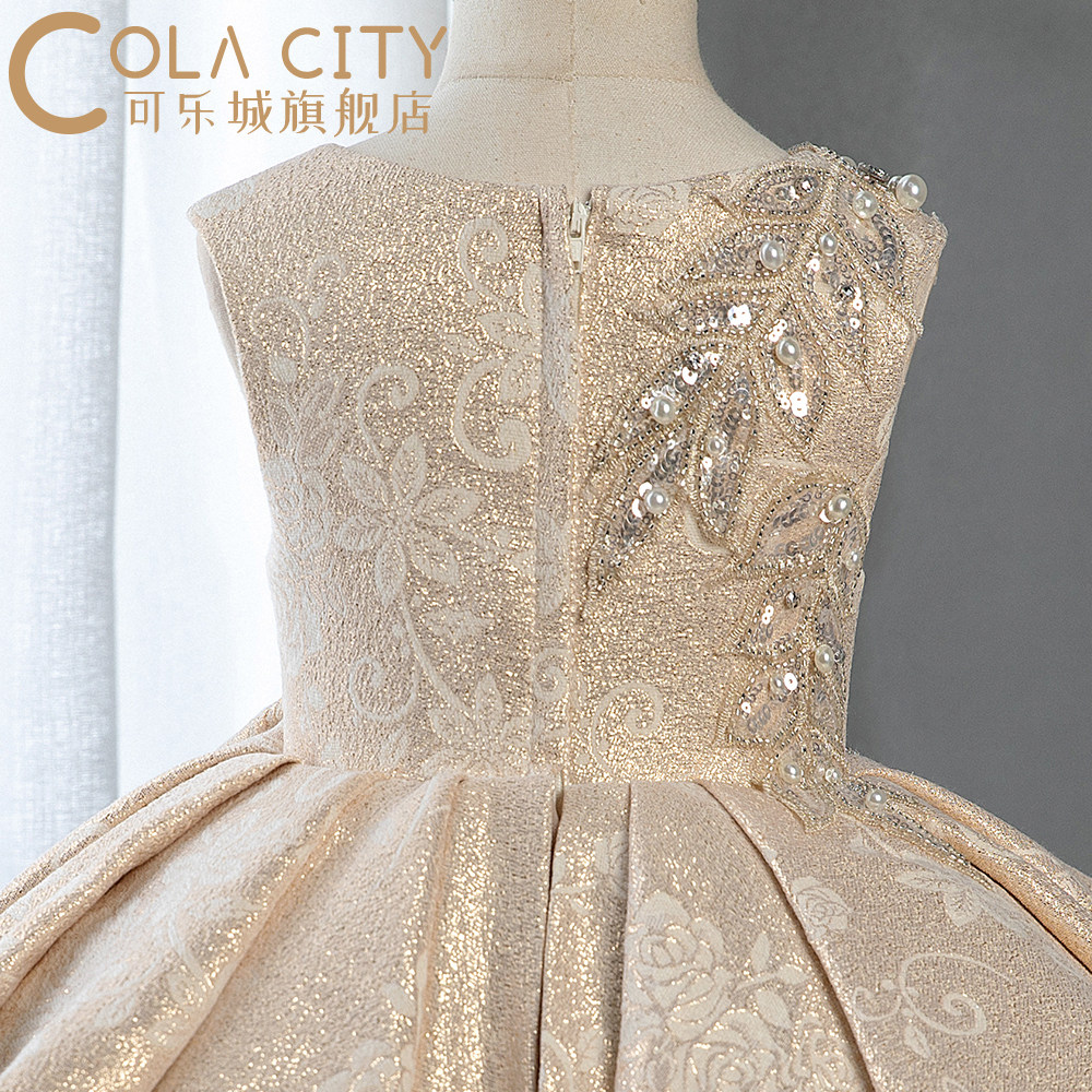 女童短裙礼服公主蓬蓬裙高端走秀洋气花童钢琴表演服女孩周岁生日,淘宝优惠券,粉丝福利购,淘宝优惠卷