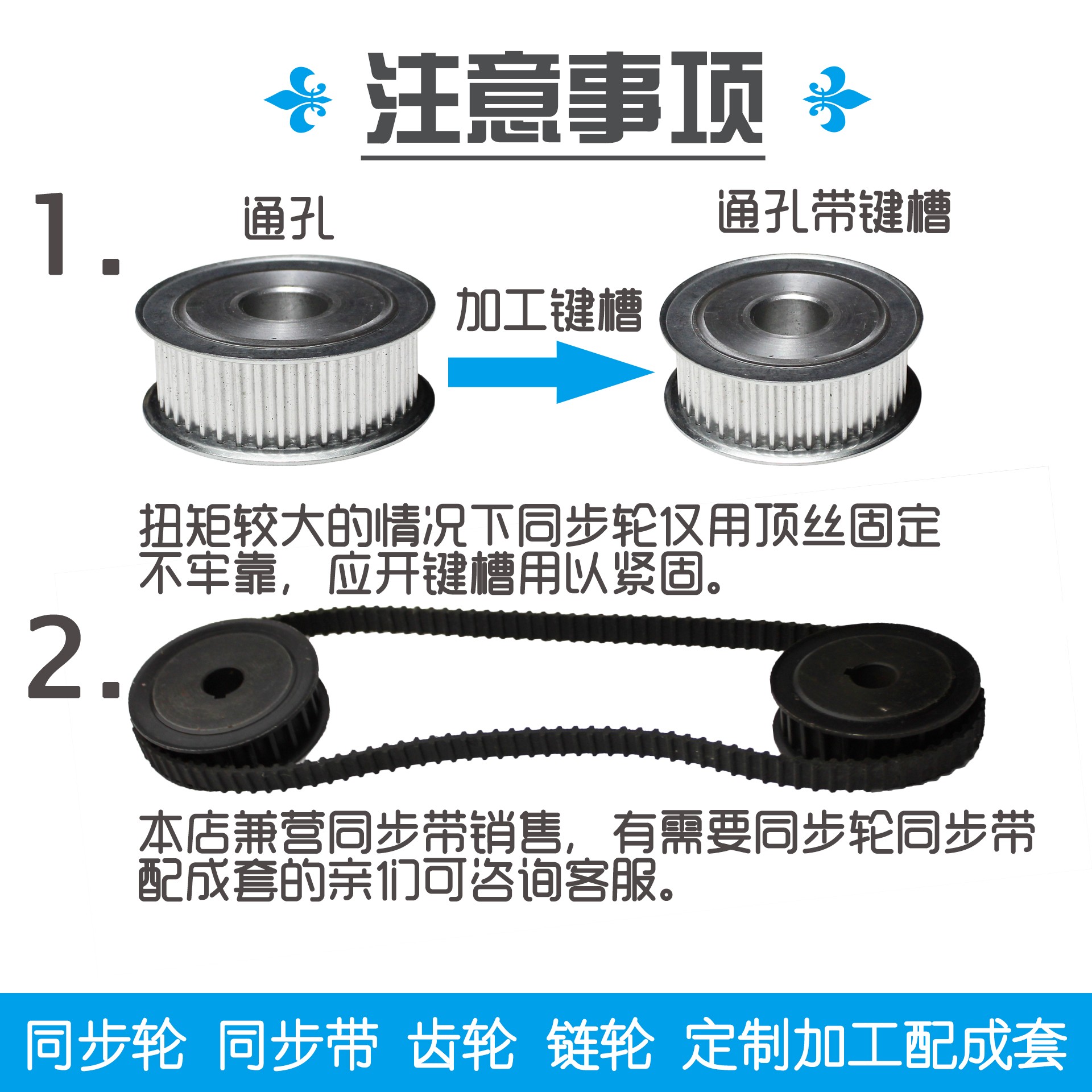 铝同步轮5M10齿5M11齿5M12齿5M13齿5M14齿5M15齿5M16齿槽宽1 6mm-图1