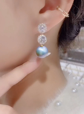 其他925银针女珍珠耳环满2赠礼品