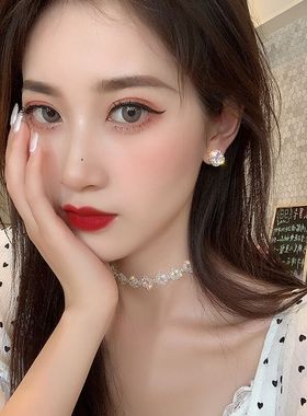 choker水晶小众设计感项圈锁骨链