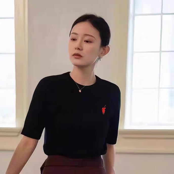 POLO短袖针织衫内搭保罗短袖t恤打底衫圆领中袖薄毛衣宽松上衣S
