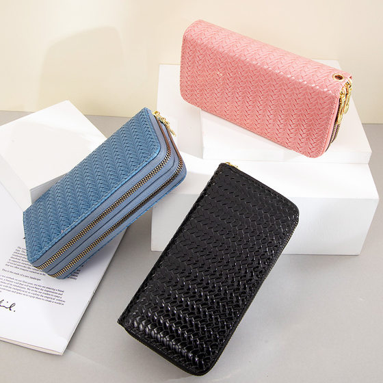 Women's long wallet 2025 new European and American double zipper